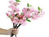 3Pcs Simulated Flower Branches Artificial Blossom Flower Stems for Wedding Home Decoration Dark Pink V1294-YM0901-241129HL02-3