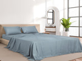 Dreamz 4pcs Queen Size 100% Bamboo Bed Sheet Set in Grey Colour BED1016-Q-GY