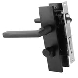 Space Aluminum Bedroom Door Lock Home Security Bedroom Handle Lock with Keys Screw Black V1294-YM0901-3114200057811