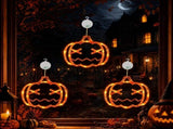 5 Pack Halloween Pumpkin Window Lights, Battery-Powered Halloween Decorations with Suction Cups, 8 V1107-124-99720-ORG3