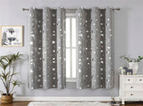 Blackout Curtains 51 x 53 inch Black Curtains Thermal Insulated Room Darkening Blackout Curtains For V1370-AZ4-12110