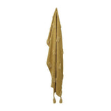 J Elliot Home Quinn 100% Cotton Textured Throw 130 x 160 cm Ochre & Jojoba V442-IDC-THROW-QUINN-OCHRE-RE