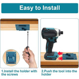 8 Pcs Holder Tools Wall Compatible with Makita 18V, Blue Cyan, Mounted Der Perceuse for Makita V1237-MS-626-275