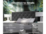 Artiss Bed Head Headboard Double Size Fabric - CAPPI Charcoal BFRAME-H-CAPPI-D-CHAR
