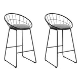 Artiss 2x Bar Stools Padded Seat Metal BA-TW-8128-BKX2