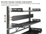 3-Tier Black Stainless Steel Spice Rack Kitchen Condiment Storage Shelf 40x16x54cm LSB-59224