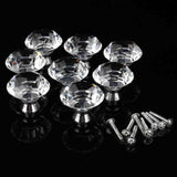 16Pcs Crystal Glass Cabinet Knob Diamond Shape 40mm Drawer Cupboard Handle Pull V1294-YM0901-AU-07ZH-DIB02