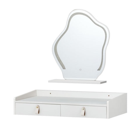 Artiss Dressing Table Floating LED White Daphne FUR-W-DRESS06-LED-WH