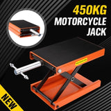 205KG Motorcycle Motorbike Lift Jack Motorcycle Stand Hoist Repair Work Bench V465-SDY-94101