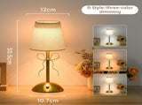 Creative Rechargeable Bow Table Lamp with Pleated Fabric Lampshade - Three Colour Soft Light, Touch V888-ELOSUNG52997