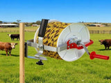 Giantz Electric Fence Reel Geared Portable Polywire Fencing Farm White SFC-REEL13-WH