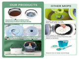 Premium Microfiber Round Mop Bucket Set w/ Clean & Dirty Water Separation 360 Degree - White V563-75256