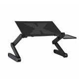 Artiss Laptop Stand Aluminium Computer Riser Foldable Lap Desk Bed Table Black LA-STAND-FOLD-BK
