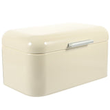 White Metal Bread Box with Fingerprint-Resistant , Kitchen Countertop Storage Container for Bread V1370-AZ4-10678