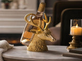 Christmas Reindeer Wine Bottle Holder Decorative Tabletop Stand Holiday Bottle Rack for Wine V1366-AZ2-W-13174