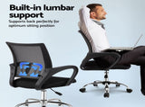 Artiss 2x Mesh Office Chair Mid Back Black OCHAIR-G-2004-BKX2
