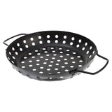 Non-Stick Circular Grilling Plate, Black, High-Grade Carbon Steel, Perfect for Bbq V1366-AZ2-W-21539