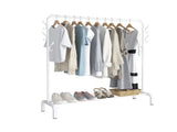 White Heavy Duty Clothes Rail Rack Hanging Garment Display Stand Shoe Storage Shelf V201-QHGMMOREONE032