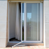1 Set Adjustable White Sliding Glass Door Bar, Multifunctional Carbon Steel Support for Home Use V1366-AZ2-W-17624