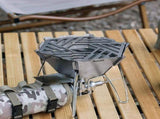 Camping Gas Stove WindShield Stainless Steels Outdoor Stove Windscreen for Camping Picnics, V1369-AZ3-W-13918