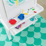 White Deluxe Wood Easel set for kids V178-12618