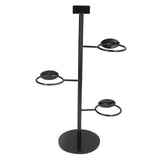 Cup Holder 3 Holes Black Appearance Iron Material Simple Stylish Cup Display Stand for Party V1294-YM0523-3117220076011