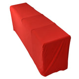 Stretch Spandex Table Cover Good Elasticity Washable Reusable Red Stretchable Tablecloth with 4 V1294-YM0523-3118220044513