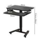 Levede Mobile Standing Desk Adjustable Height Table DH1075-BK-AU