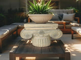 Elaborate Roman Pillar Planter / Stand w Lid 40cm V637-49487PLR