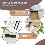 Door Papier Toilette Wall Wood Black Mounted in Bambou Without DRILLING Derouleur Papier Toilette V1237-MS-626-134