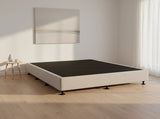 Palermo King Single Ensemble Bed Base Platinum Light Grey Linen Fabric V63-823231