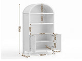 Artiss Buffet Sideboard Cabinet Pantry X2 180CM Arched Storage Bookshelf White FUR-Z-SID180-ARCH-WH-ABX2