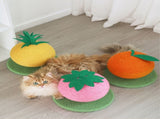 Pink Strawberry And Green Base Fun Fruit Shaped Sisal Cat Scratcher Ball - Durable Scratching Toy V888-ELOSUNG27124