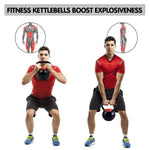 Powertrain 2x Adjustable Kettlebells Weights Dumbbell - 18kg AKB-18-BKRD-2