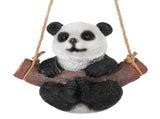 Panda Swing Statue Resin Animal Garden Outdoor Statue for Patio Yard Lawn Home Office V1294-YM0523-3111210393511