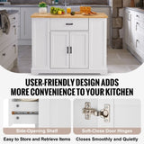 VEVOR Kitchen Island Cart Storage Cabinet Serving Cart with Drawer & Shelves V952-BFBGDKYDCFBS8BJFXV0