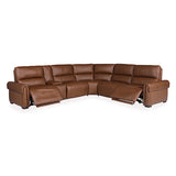 Havana 6 Seater Genuine Leather Recliner Sofa Power Slide Chaise Zero Gravity Mechanism V43-SOF-HVNA