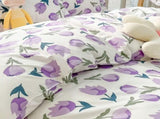 Home Bed Set 4pcs Thickened Brushed Simple Style Breathable Skin Friendly Cotton Bedding Comforter V1294-YM0716-3117220174413