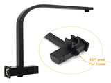 Matt Black Twin Set 12" Large Shower Head 3 Modes Handheld Gooseneck Arm Wall Mixer V1233-A702BHS002M4CBKSS112BKSQ201B