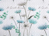 Teal Floral Dream Bedspread Coverlet 3 Piece Set V745-AC080908Q13U