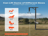 Truck Hitch Game Hoist, 300 lbs Load Capacity, Hunting Deer Hoist with 2-inch Receiver, 360-Degree V952-KCSSLSHL300L2ACZE001V0