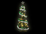 Jingle Jollys Pop Up Christmas Tree Pre Decorated Warm White LED 155cm PUT-XMAS-5IN-4