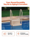 3-Step Taupe Robust Pool Ladder of 2 Handrails for 914.4-1219.2 mm Pools V952-DXYCTLTSFSSLFPJ4ZV0
