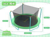 Bestway 8ft Trampoline Kids Rebounder Safety Net Enclosure Outdoor Fitness 2.44m for Ages 6 BW-TRAMPO-59102