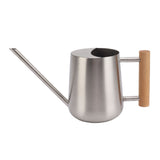 Watering Can 900ml Stainless Steel Long Spout Wooden Handle Elegant Flower Watering Pot for Garden V1294-YM0706-3111230174013