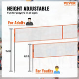 4-Way Net, Adjustable Height Badminton Net Set for Backyard Beach Lawn, Outdoor Portable V952-SFPQW1414YC0XFM07V0