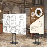 Poster Stand, Adjustable Height Up to 75", Double-Sided Heavy Duty Pedestal Sign Holder, Floor V952-HBJJSDZ475YCPRZ6SV0