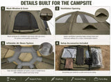 Weisshorn 4 Person Inflatable Camping Tent TC Canvas Sun Shade Rain-Ready XFSK-GN-TC-AW