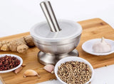 Mortar and Pestle - Stainless Steel Mortar and Pestle, Food Safe Pestle and Mortar Stainless Steel, V1188-NK-BOL-543