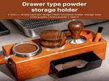 3 IN 1 Espresso Knock Box and Tamping Station 51/54/58MM Espresso Anti-slip Sapele Wood V1294-YM0901-H48704